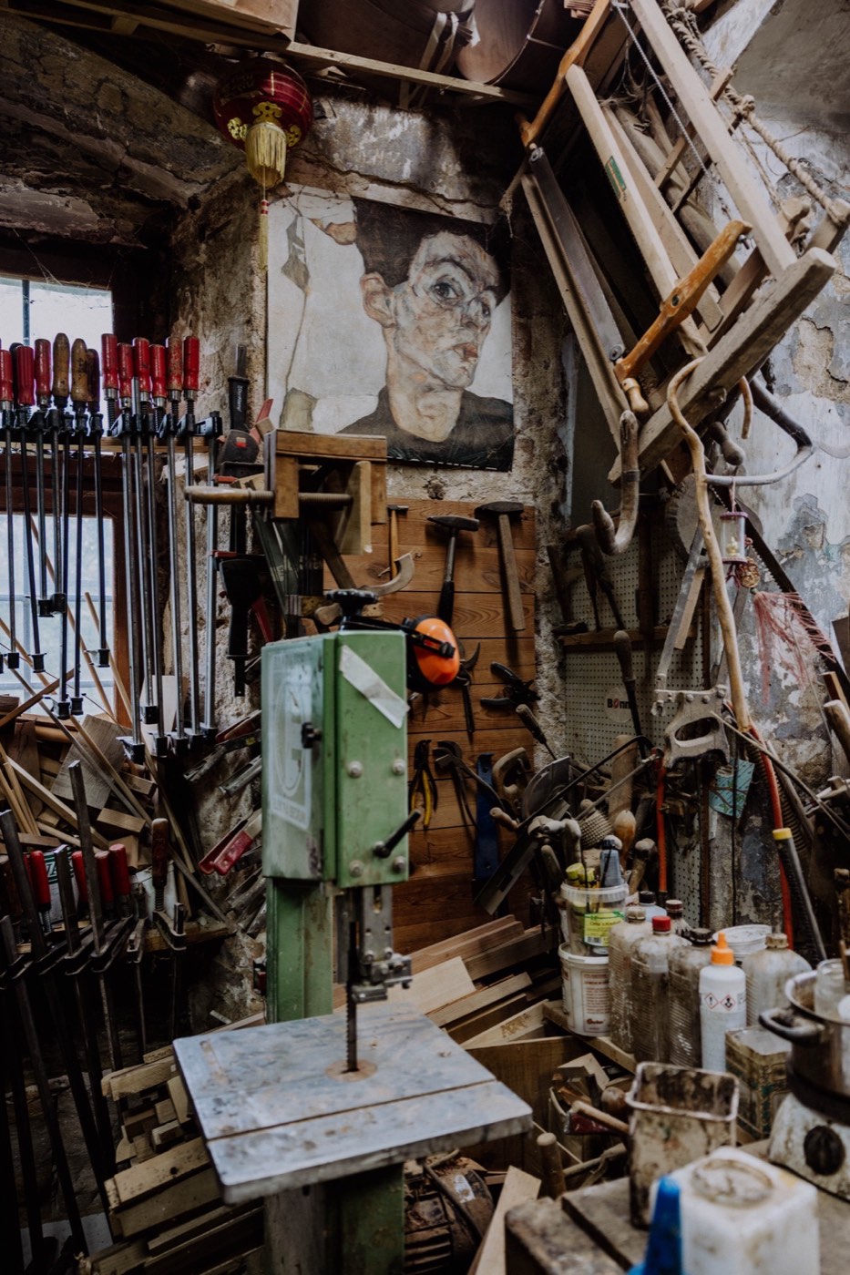 Blick in die historische Werkstatt im Kolerschloss